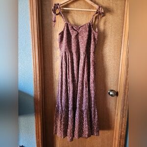 Floral Brown Maxi Dress